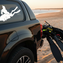 Load image into Gallery viewer, White Cod Fish Sticker on Black 4x4
