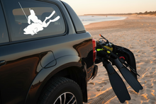 Load image into Gallery viewer, White Cod Fish Sticker on Black 4x4
