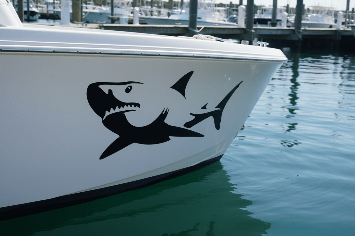 Shark Vinyl Sticker – Single or Mirrored Pair | Brisbane, Australia ...