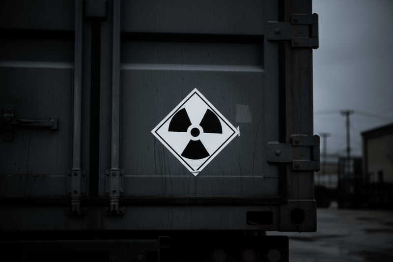 White Radioactive on Vehicle