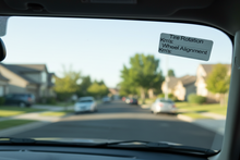 Load image into Gallery viewer, Wide windscreen view Tire Rotation &amp; Wheel Alignment Stickers
