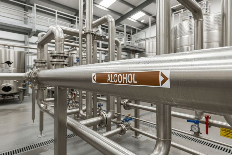 Winery Processing Pipe