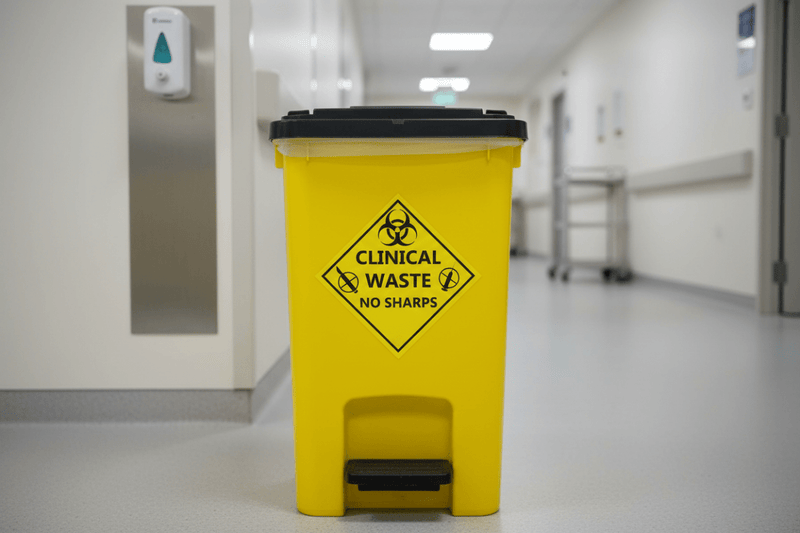 Yellow Medical Waste Bin