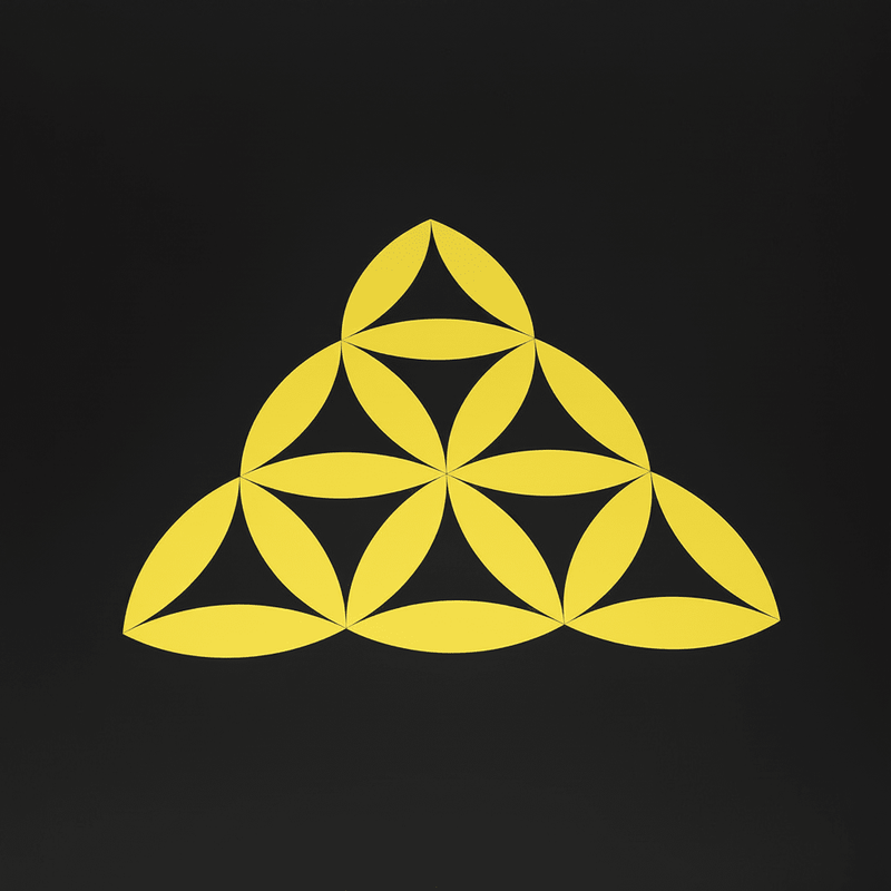 Alien Sacred Geometry Sticker Yellow 