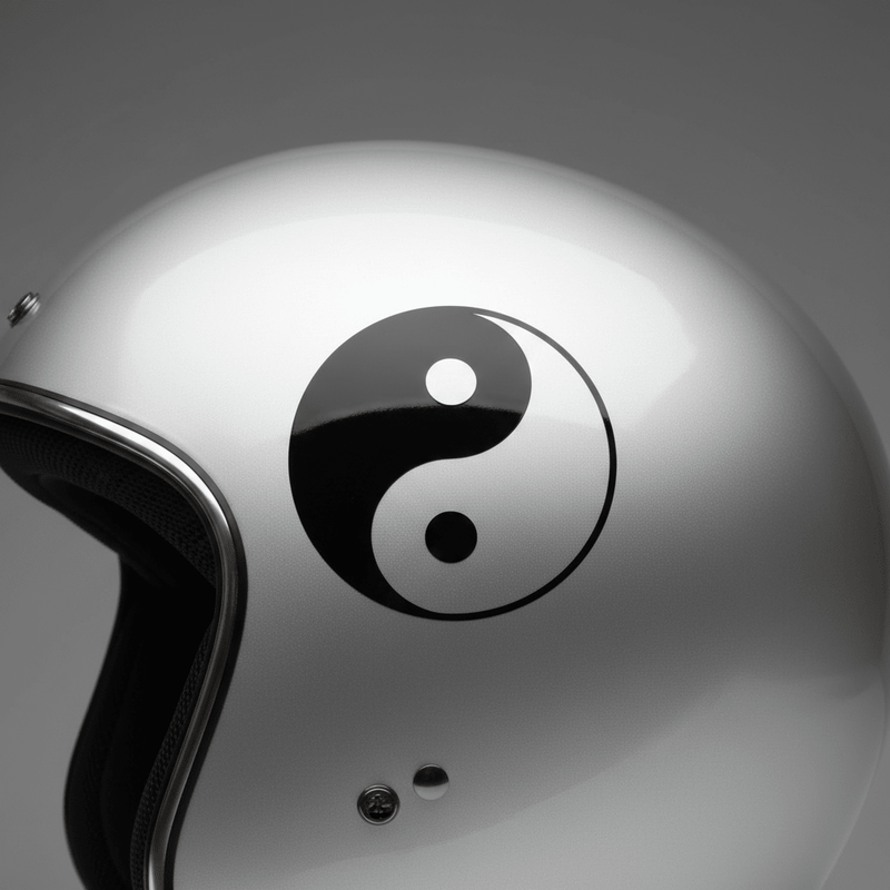 Yin Yang on helmet