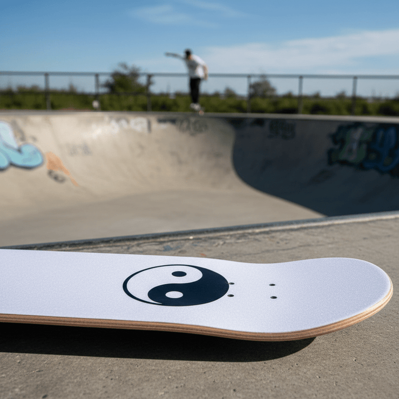 Yin Yang on skateboard