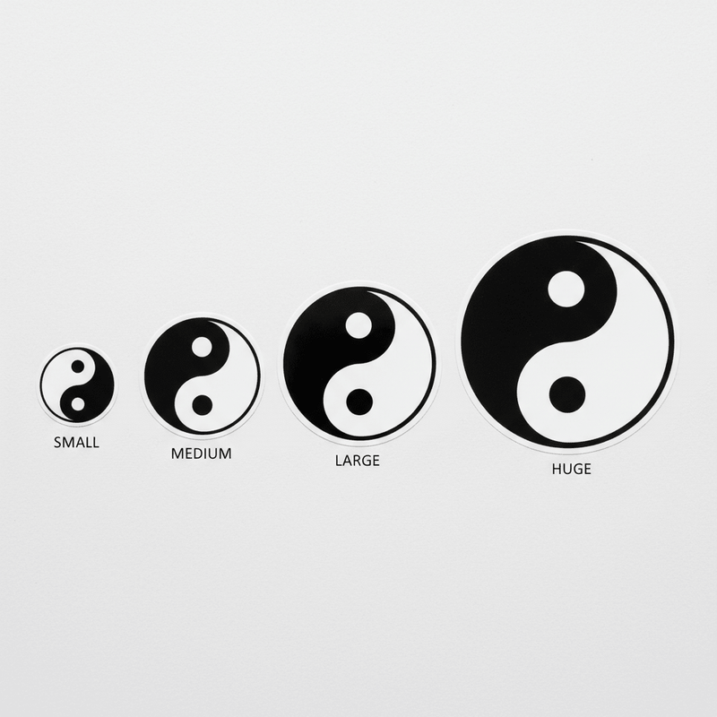 Yin Yang size comparison