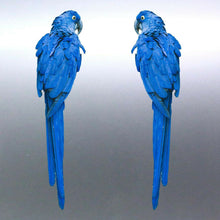 Load image into Gallery viewer, Mirrored pair blue parrot Macaw Stickers Vinyl cut stickers
