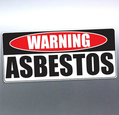 Warning ASBESTOS Sticker Your Text Word Custom 210