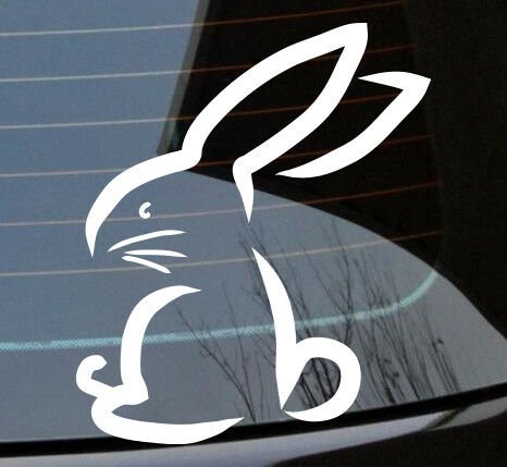 Bunny Sticker vinyl cut design Australian made, easter