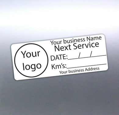 Customisable €œNext Service Due€� Sticker | High Quality 
