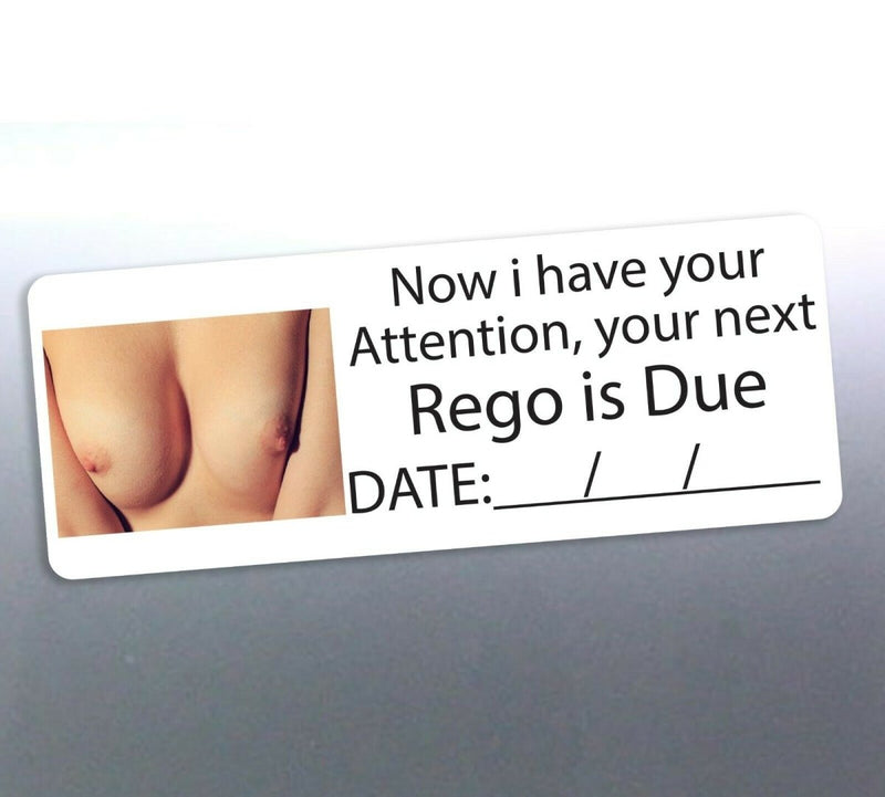 Booby Rego due stickers 65x25 your attention sexy 