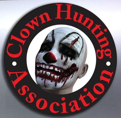 Clown Hunter Association Vinyl cut Sticker Scary D
