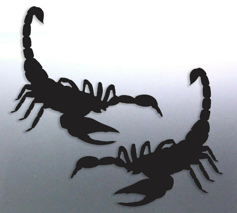 Mirrored pair of Scorpion Decal vinyl cut sticker 