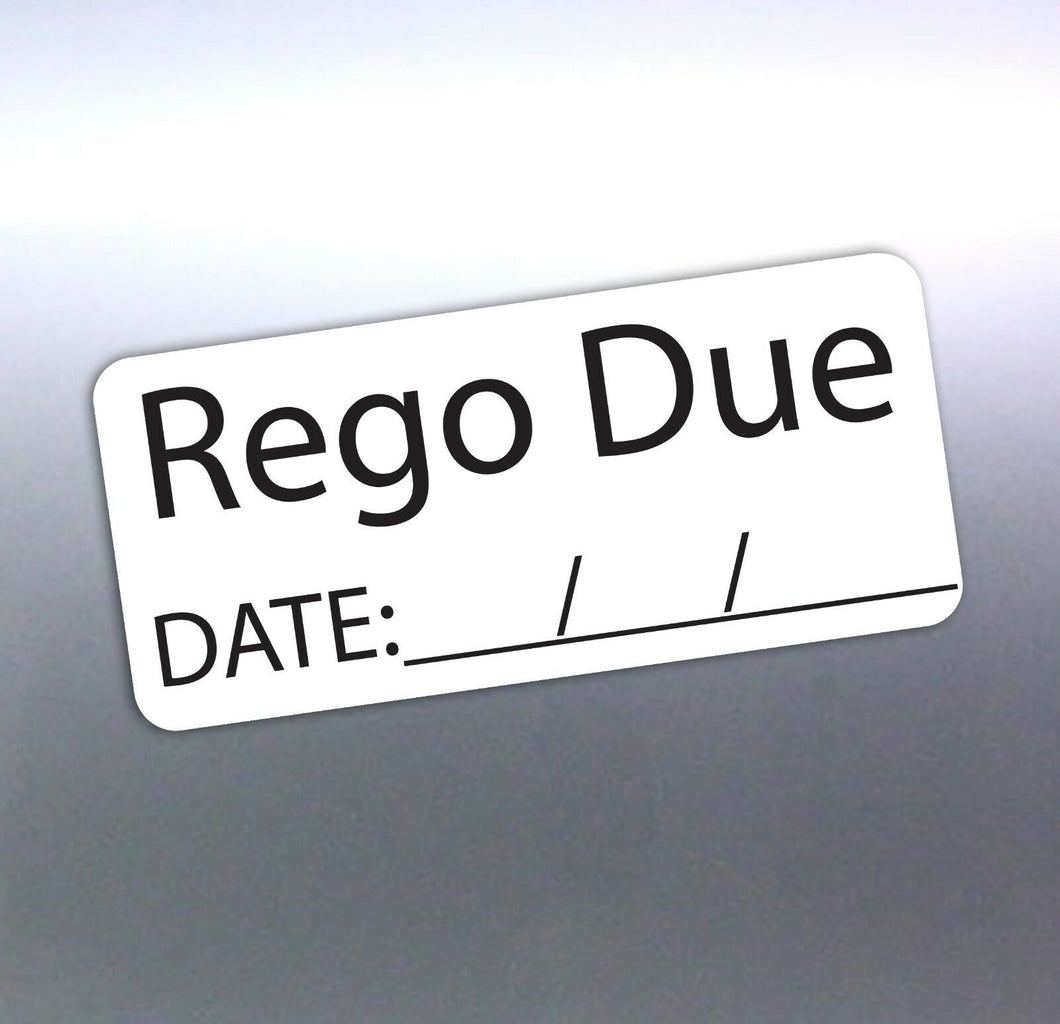 10 stickers Rego Due date 40x18mm oil filter change label