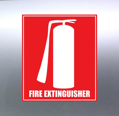 10 x fire extinguisher vinyl sticker 155 x 180 mm 