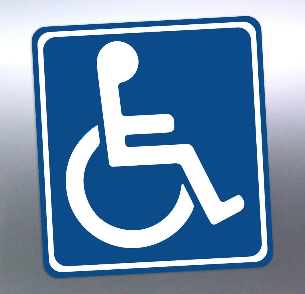 4x Disabled sticker 105x115 mm car park signage 4x