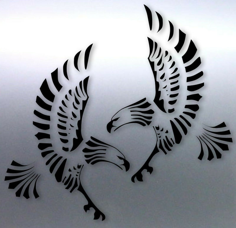 Mirrored pair of Eagle decals Vinyl cut Sticker 15