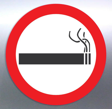 Smoking allowed Vinyl cut Sticker 50 mm round warn