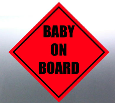 4 Baby on board sticker Sign vinyl cut inside the car labels