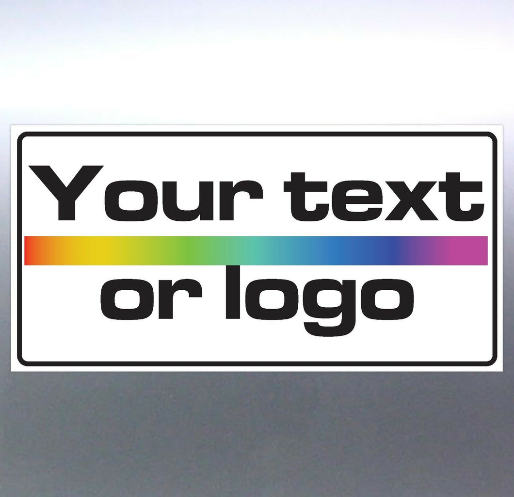 Corflute signs 300x150mm business Text Words logo 