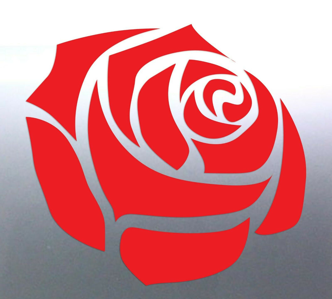 Rose Sticker 110 mm vinyl cut red colour decal Aus