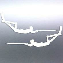 Load image into Gallery viewer, Mirrored pair of diver decal Spearfishing Spearo V
