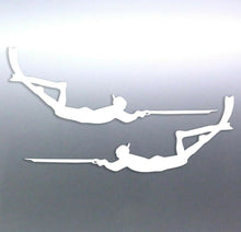 Load image into Gallery viewer, Mirrored pair of diver decal Spearfishing Spearo V
