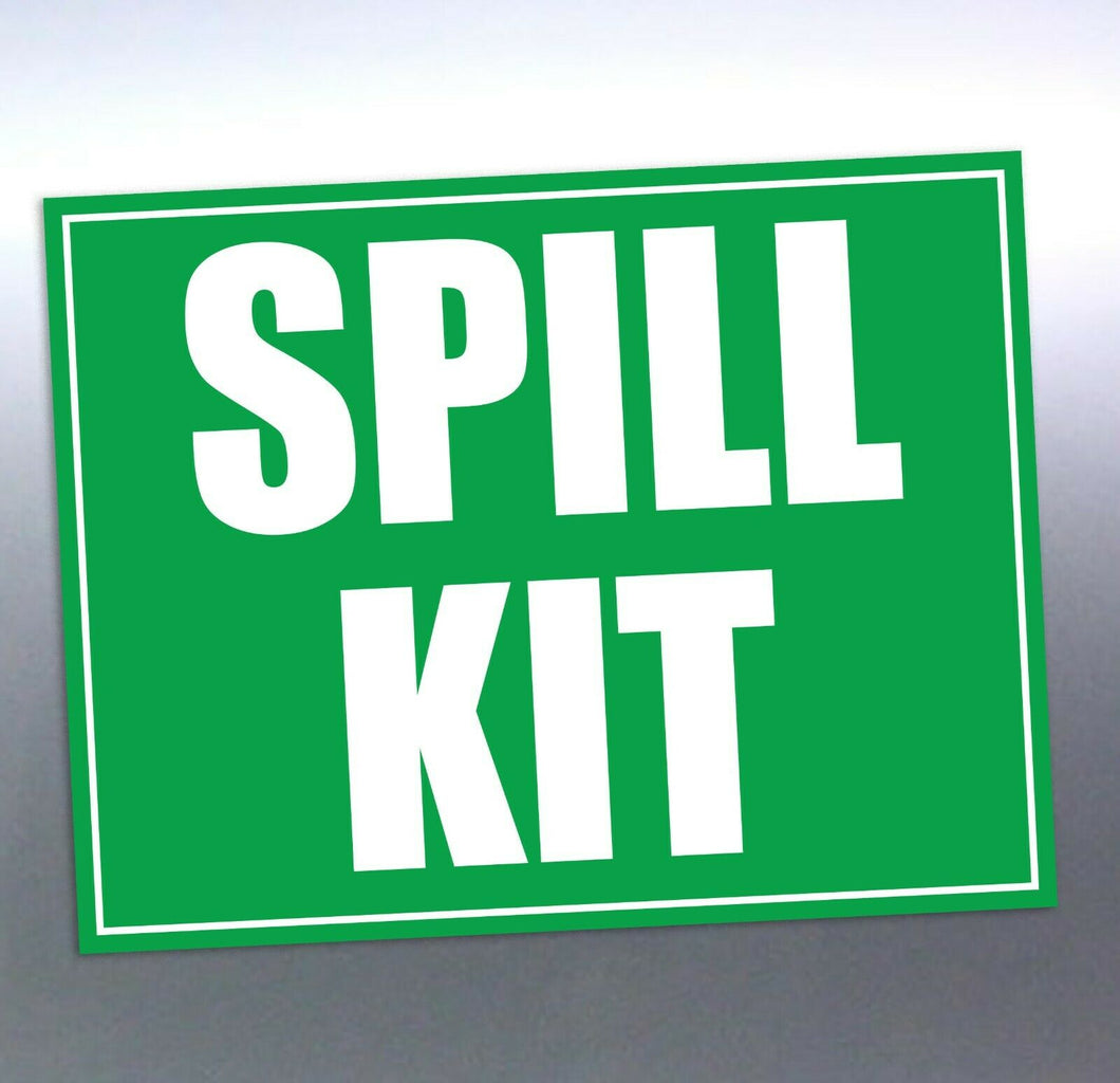 4 x Spill kit vinyl sticker 135 mm car truck windo