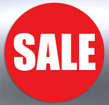 Load image into Gallery viewer, 100 SALE Stickers at 100 mm large vinyl cut red wi
