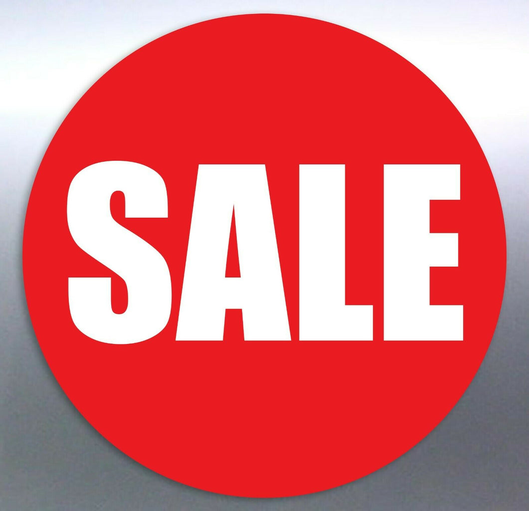 100 SALE Stickers at 100 mm large vinyl cut red wi