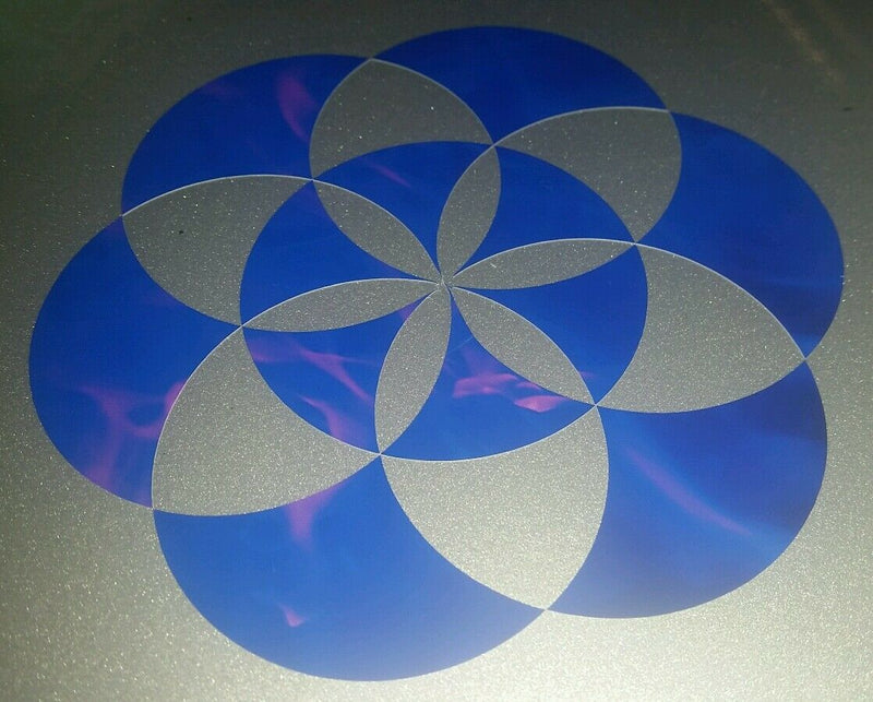Sacred geometry blue purple flames fire Car vinyl 