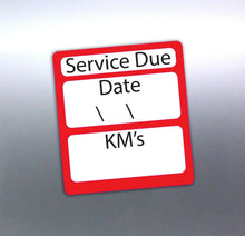 Load image into Gallery viewer, 10 stickers next service date 45x50 mm oil filter 
