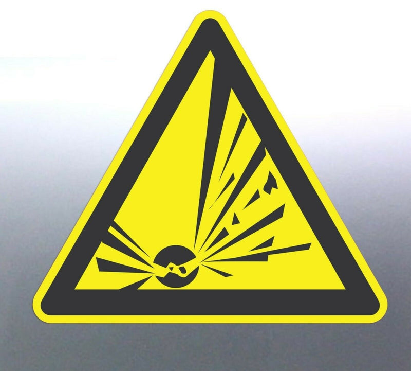Explosive Sticker Hazard symbol Toxic Death Safety label