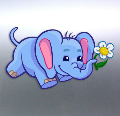 Elephant Sticker Vinyl cut Australian made cartoon sticker