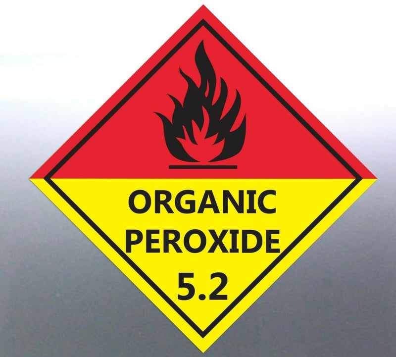 150mm Organic Peroxide Decal Safety Material signa