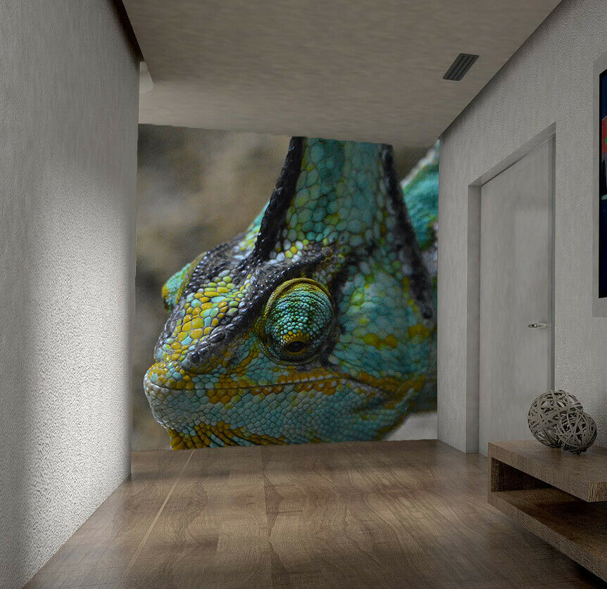 Chameleon lizard Wallpaper mural vinyl material to