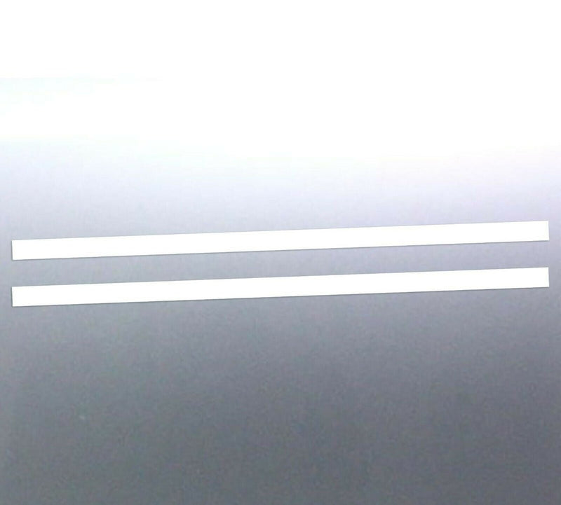 2 of 2.5 meters long 90 mm wide white strip Vinyl 
