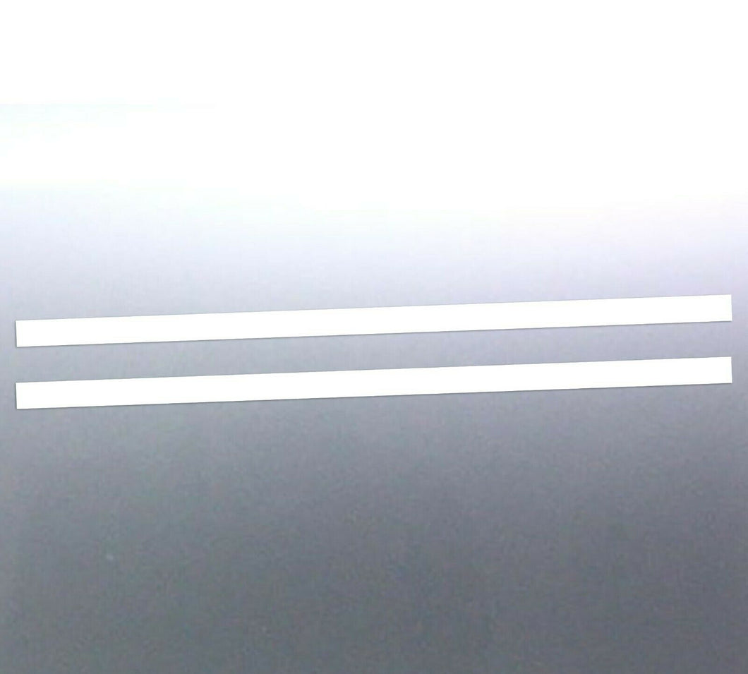 2 of 2.5 meters long 90 mm wide white strip Vinyl 