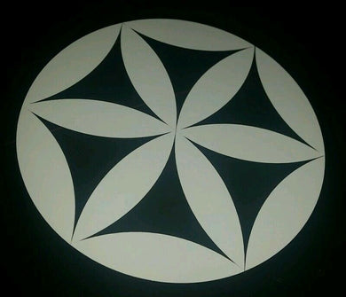 Sacred geometry circle round flower window vinyl