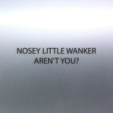 Load image into Gallery viewer, Small Nosey little Wanker aren't you? sticker funn

