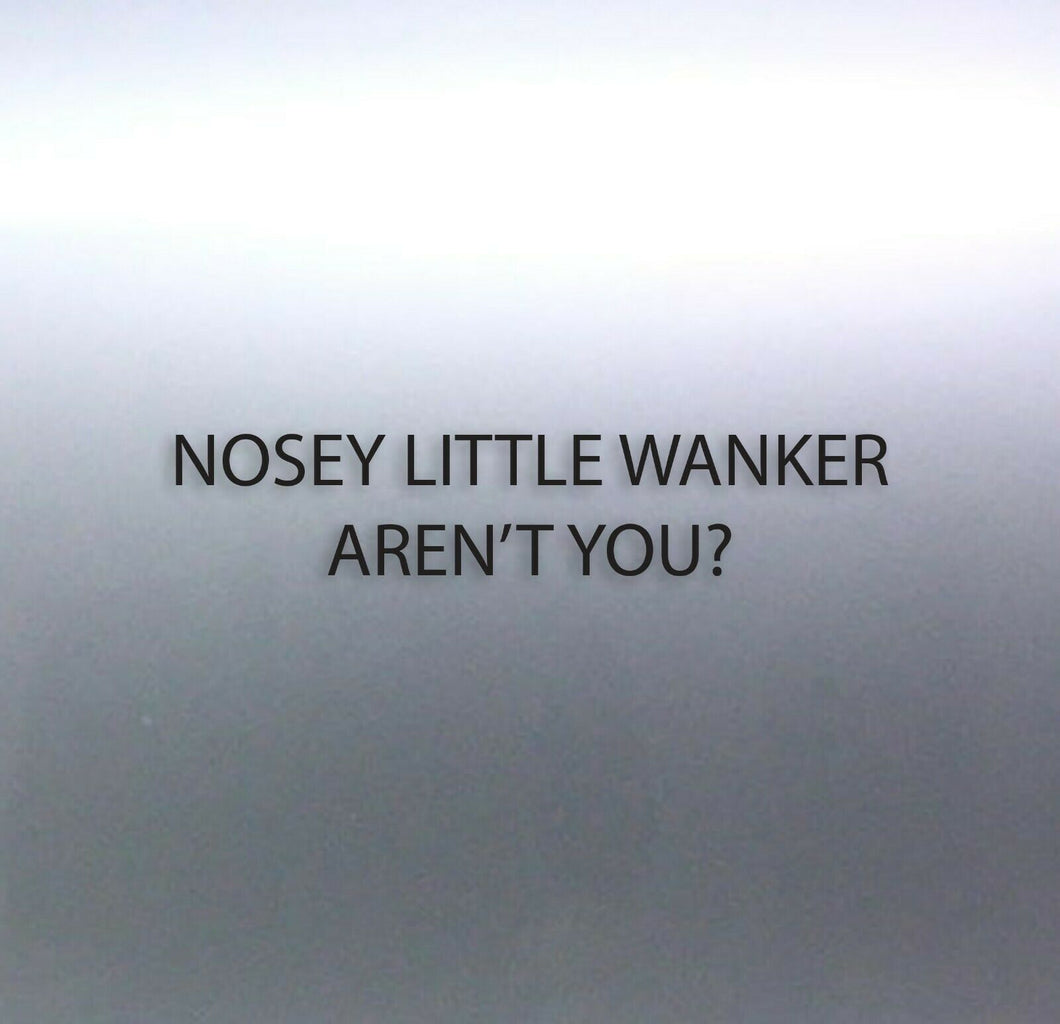 Small Nosey little Wanker aren't you? sticker funn
