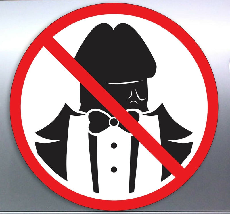 No Dick Heads Vinyl Cut Stickers 105 x 105 mm Funn