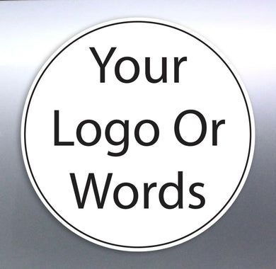 1 at 135mm Circle sticker Custom Your Text Words l