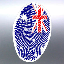 Load image into Gallery viewer, Australia finger print flag sticker aussie Vinyl c

