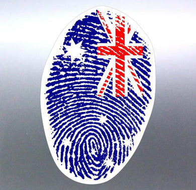 Australia finger print flag sticker aussie Vinyl c