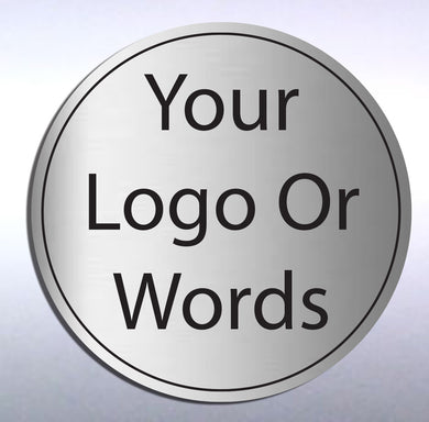 105 @ 30 mm Metallic Circle vinyl sticker Custom Y