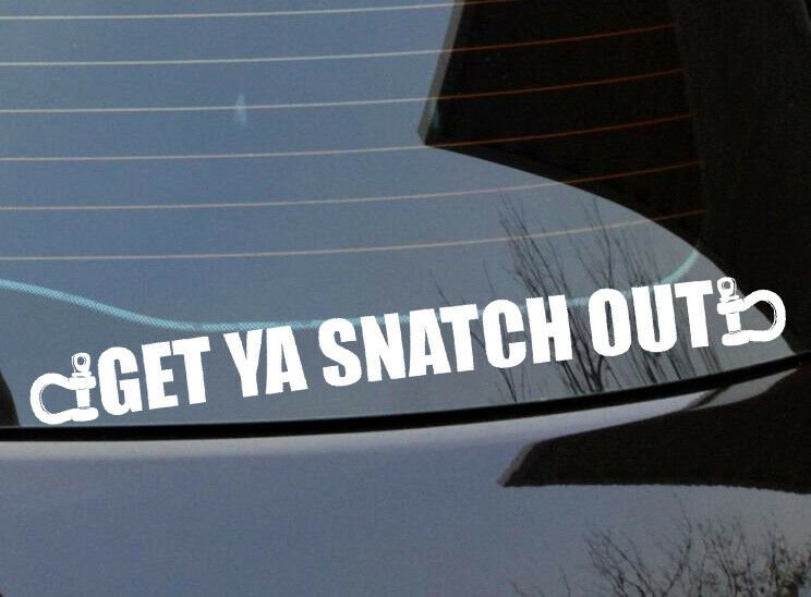 Get ya Snatch out decal vinyl cut 460x42mm bullbar