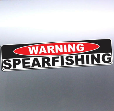 Spearfishing Spearo warning Vinyl cut Car, Boat St