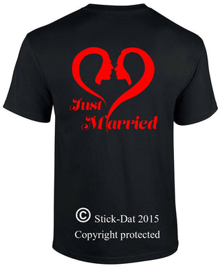 Just Married shirt 100% cotton Australian design
